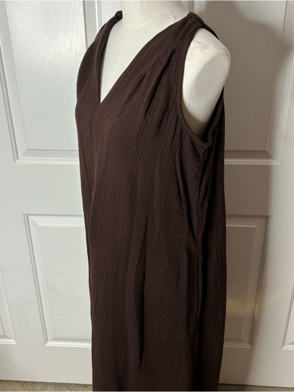 NWT J.Jill (size small) A line cotton gauze maxi dress - Picture 5 of 11